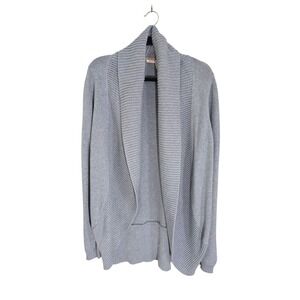 Victoria's Secret‎ Blue Cotton Blend Shawl Collar Open Front Cardigan